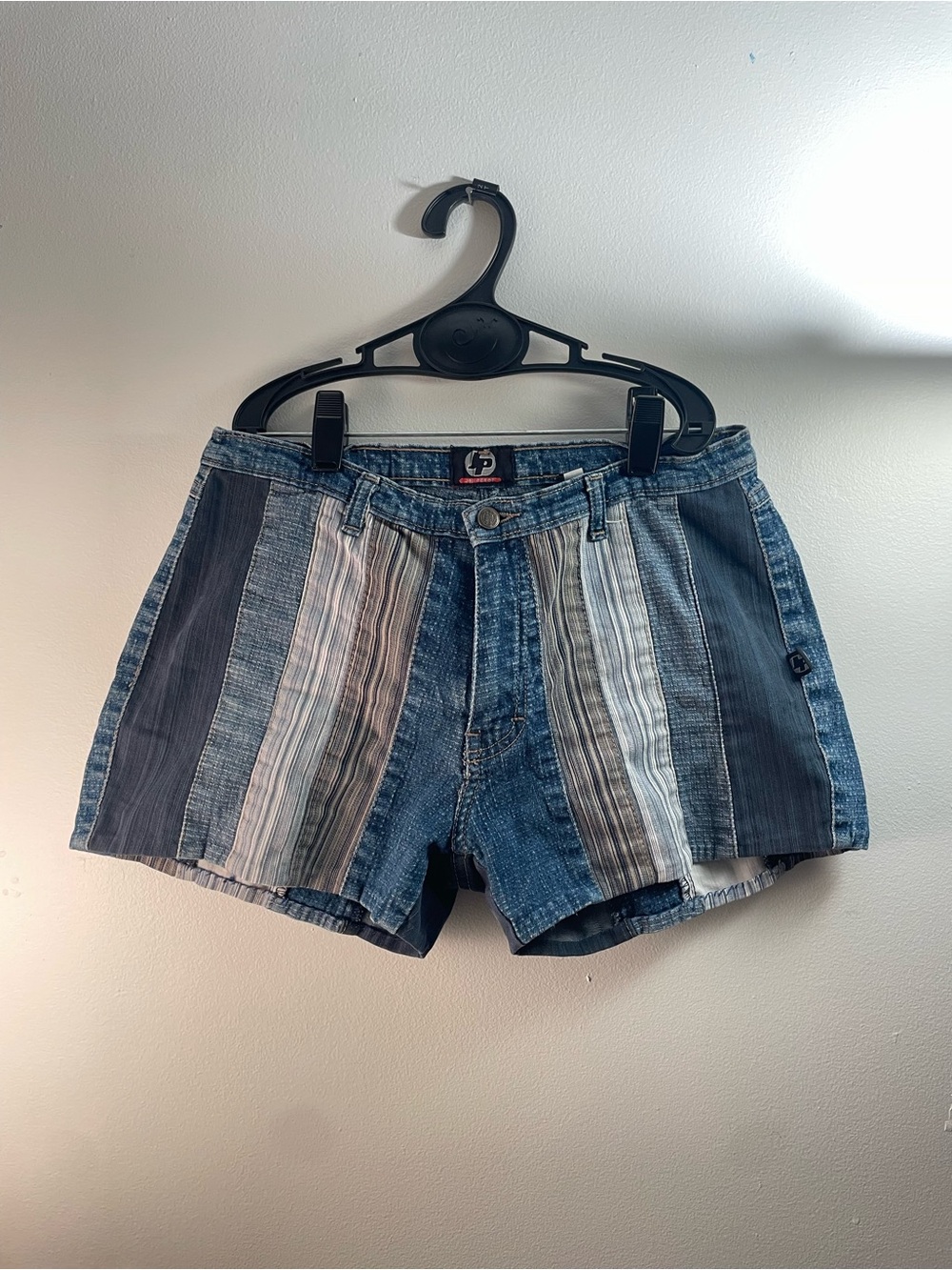 Striped Blue Denim Women’s Shorts